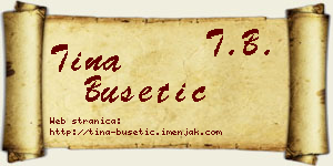Tina Bušetić vizit kartica